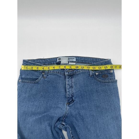 Harley Davidson Jeans For Women Sz 12 Petite Straight Leg Sup & Pockets Medium W - Picture 3 of 9